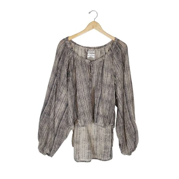 ONE TEASPOON Chelsea Off Shoulder Oversized High Low Billow Sleeve Top - Picture 4 of 9